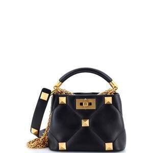 Roman Stud Top Handle Bag Quilted #220970V15B